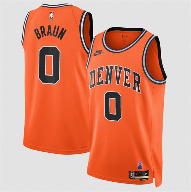 Denver Nuggets #0 Christian Braun Orange 2026-27Classic Edition Stitched Basketball Jersey Denver Nuggets #0 Christian Braun Orange 2026-27Classic Edition Stitched Basketball Jersey