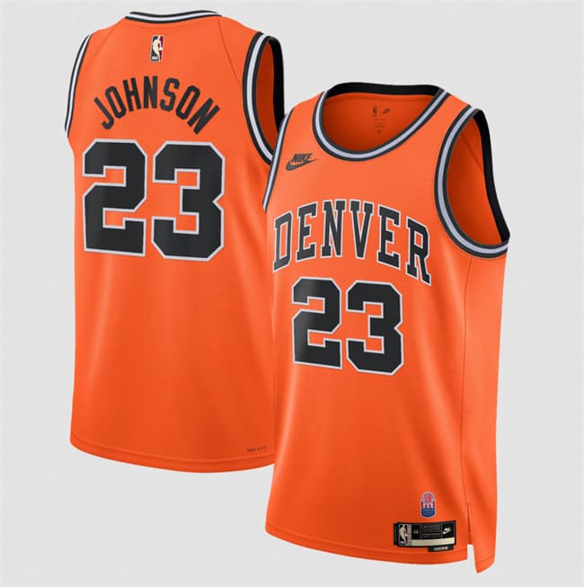 Denver Nuggets #23 Cameron Johnson Orange 2026-27Classic Edition Stitched Basketball Jersey Denver Nuggets #23 Cameron Johnson Orange 2026-27Classic Edition Stitched Basketball Jersey