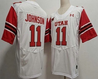 Utah Utes #11 Ricky Johnson White College Football Jersey Utah Utes #11 Ricky Johnson White College Football Jersey