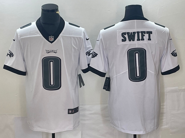 Philadelphia Eagles #0 D'Andre Swift White Vapor Limited Football Stitched Jersey Philadelphia Eagles #0 D'Andre Swift White Vapor Limited Football Stitched Jersey