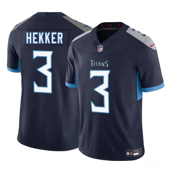 Tennessee Titans #3 Johnny Hekker Navy 2025 F.U.S.E. Vapor Limited Football Stitched Jersey Tennessee Titans #3 Johnny Hekker Navy 2025 F.U.S.E. Vapor Limited Football Stitched Jersey