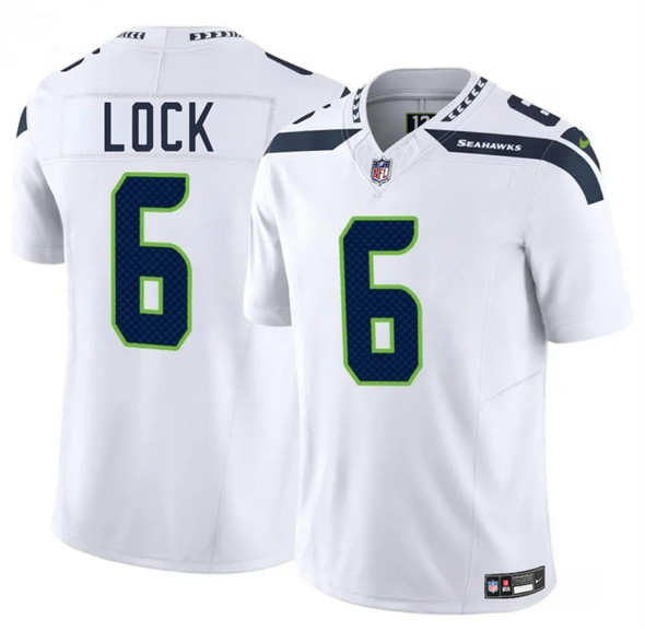 Seattle Seahawks #6 Drew Lock White 2025 F.U.S.E. Vapor Limited Football Stitched Jersey Seattle Seahawks #6 Drew Lock White 2025 F.U.S.E. Vapor Limited Football Stitched Jersey