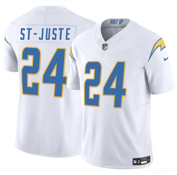 Los Angeles Chargers #24 Benjamin St-Juste White 2024 F.U.S.E. Vapor Limited Football Stitched Jersey Los Angeles Chargers #24 Benjamin St-Juste White 2024 F.U.S.E. Vapor Limited Football Stitched Jersey