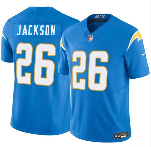 Los Angeles Chargers #26 Donte Jackson Blue 2025 F.U.S.E. Vapor Limited Football Stitched Jersey Los Angeles Chargers #26 Donte Jackson Blue 2025 F.U.S.E. Vapor Limited Football Stitched Jersey