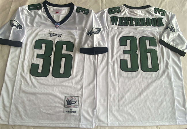 Philadelphia Eagles #36 Brian Westbrook White Throwback Stitched Football Jersey Philadelphia Eagles #36 Brian Westbrook White Throwback Stitched Football Jersey