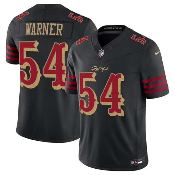 San Francisco 49ers #54 Fred Warner Black 2025 F.U.S.E. "Rivalries" Vapor Limited Football Stitched Jersey San Francisco 49ers #54 Fred Warner Black 2025 F.U.S.E. "Rivalries" Vapor Limited Football Stitched Jersey