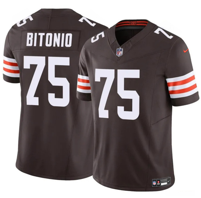 Cleveland Browns #75 Joel Bitonio Brown F.U.S.E. Vapor Limited Stitched Football Jersey Cleveland Browns #75 Joel Bitonio Brown F.U.S.E. Vapor Limited Stitched Football Jersey