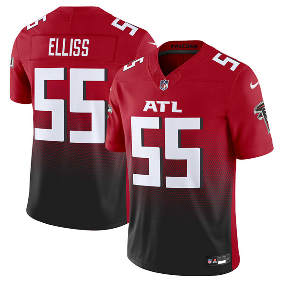 Atlanta Falcons #55 Kaden Elliss Red Black 2025 F.U.S.E Vapor Untouchable Limited Football Stitched Jersey Atlanta Falcons #55 Kaden Elliss Red Black 2025 F.U.S.E Vapor Untouchable Limited Football Stitched Jersey