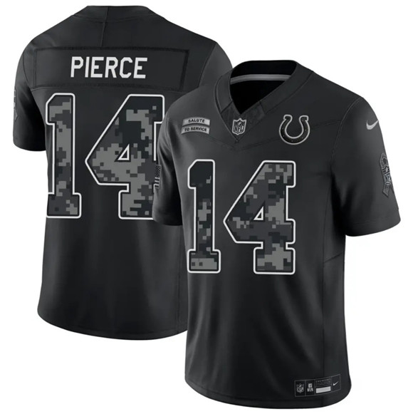 Indianapolis Colts #14 Alec Pierce Black 2026 F.U.S.E. Salute to Service Limited Football Stitched Jersey Indianapolis Colts #14 Alec Pierce Black 2026 F.U.S.E. Salute to Service Limited Football Stitched Jersey
