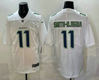 Seattle Seahawks #11 Jaxon Smith-Njigba Limited White Fashion Vapor Jersey Seattle Seahawks #11 Jaxon Smith-Njigba Limited White Fashion Vapor Jersey
