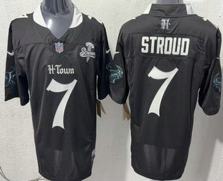 Houston Texans #7 CJ Stroud Limited Black Screwstan FUSE Vapor Jersey Houston Texans #7 CJ Stroud Limited Black Screwstan FUSE Vapor Jersey