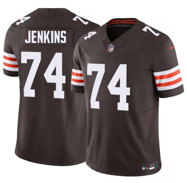 Cleveland Browns #74 Elgton Jenkins Brown 2026 F.U.S.E. Vapor Limited Football Stitched Jersey Cleveland Browns #74 Elgton Jenkins Brown 2026 F.U.S.E. Vapor Limited Football Stitched Jersey