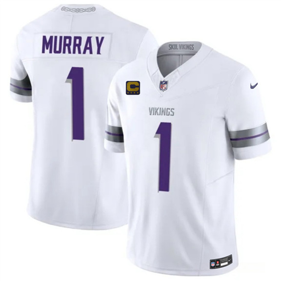 Minnesota Vikings #1 Kyler Murray White 2026 F.U.S.E. 4-Star C Patch Winter Warrior Limited Football Stitched Jersey Minnesota Vikings #1 Kyler Murray White 2026 F.U.S.E. 4-Star C Patch Winter Warrior Limited Football Stitched Jersey