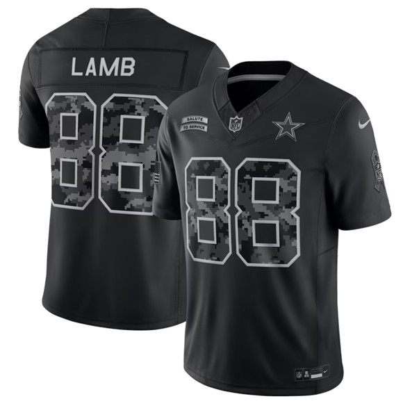 Dallas Cowboys #88 CeeDee Lamb Black 2026 F.U.S.E. Salute to Service Limited Stitched Football Jersey Dallas Cowboys #88 CeeDee Lamb Black 2026 F.U.S.E. Salute to Service Limited Stitched Football Jersey