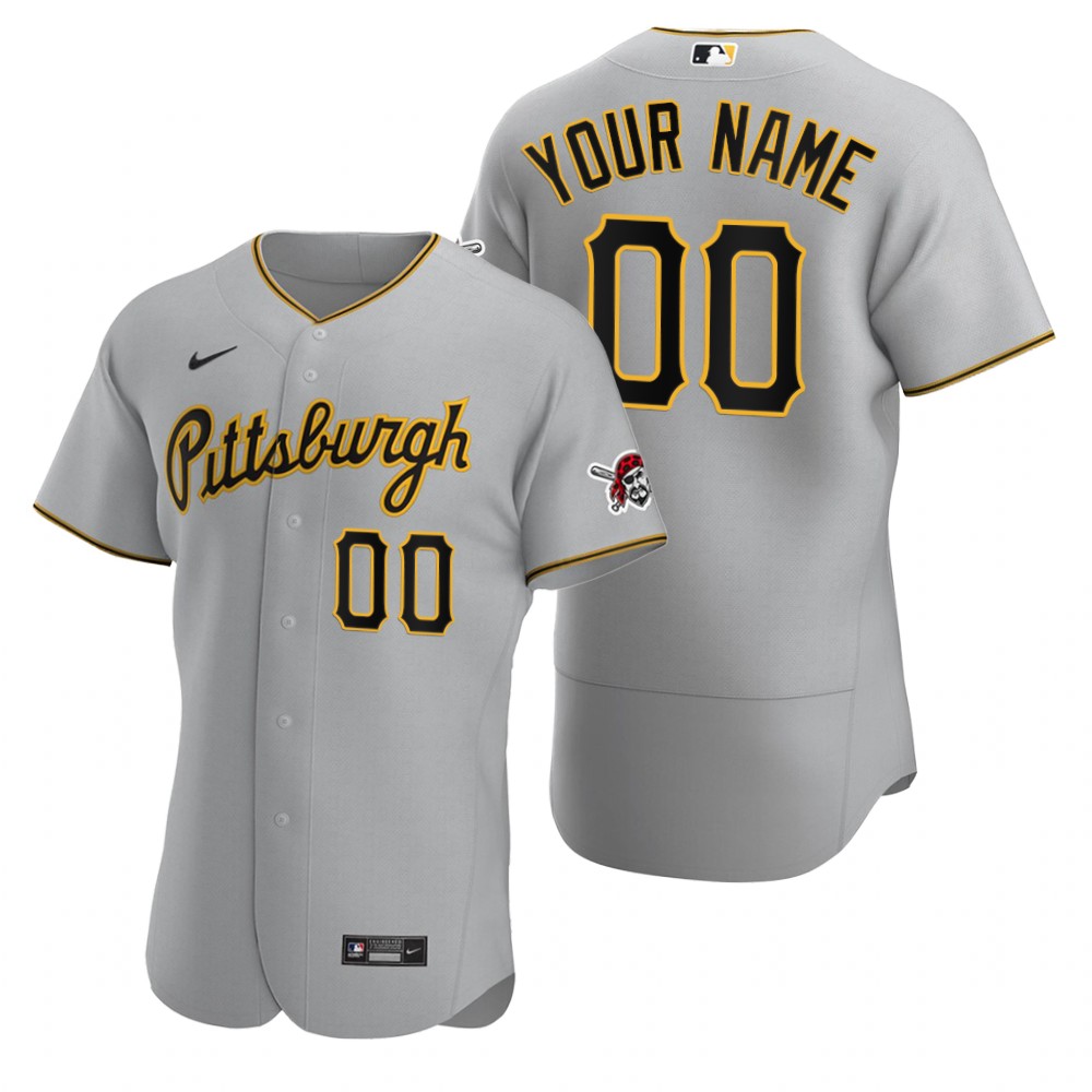 Pittsburgh Pirates Custom Nike Gray Stitched MLB Flex Base 2020 Road Jersey Pittsburgh Pirates Custom Nike Gray Stitched MLB Flex Base 2020 Road Jersey