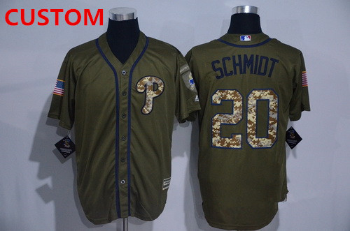 Philadelphia Phillies Custom Retired Green Salute to Service Cool Base Stitched MLB Jersey Philadelphia Phillies Custom Retired Green Salute to Service Cool Base Stitched MLB Jersey