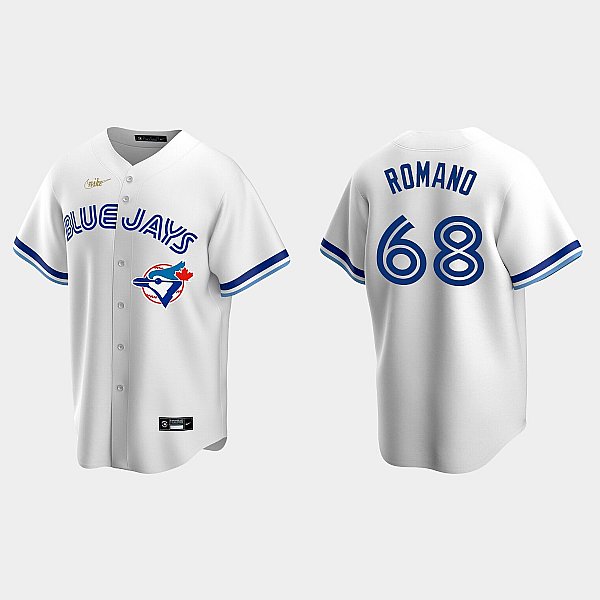 Toronto Blue Jays #68 Jordan Romano White Cooperstown Collection Jersey