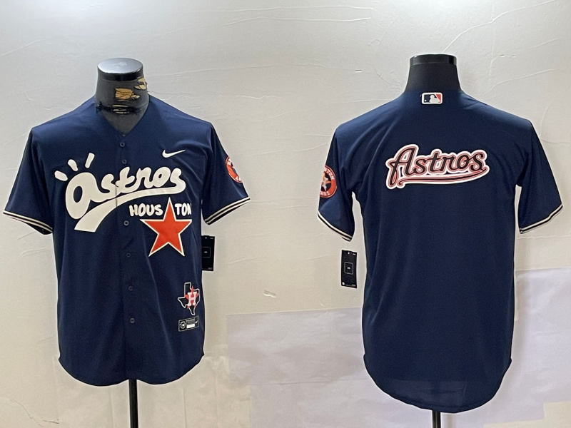 Houston Astros Blank Navy Cactus Jack Vapor Premier Stitched Baseball Jerseys