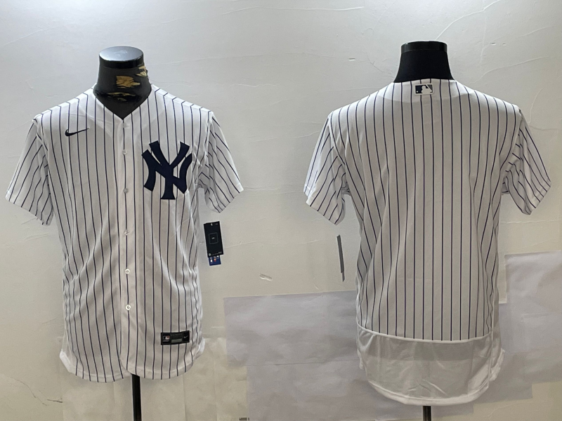 New York Yankees Blank White 2024 Flex Base Stitched Jersey