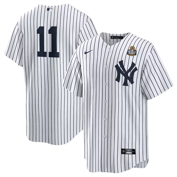 New York Yankees #11 Anthony Volpe White 2024 World Series Cool Base Stitched Baseball Jersey