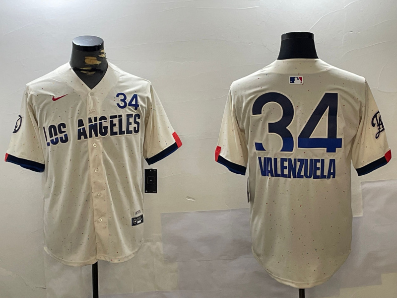 Los Angeles Dodgers #34 Fernando Valenzuela Authentic Collection Stitched MLB Jersey Los Angeles Dodgers #34 Fernando Valenzuela Authentic Collection Stitched MLB Jersey