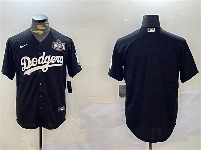 Los Angeles Dodgers Blank Black 2024 World Series Cool Base Stitched Baseball Jersey