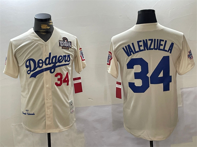 Los Angeles Dodgers #34 Toro Valenzuela Cream 1981 Cooperstown Stitched Baseball Jersey Los Angeles Dodgers #34 Toro Valenzuela Cream 1981 Cooperstown Stitched Baseball Jersey