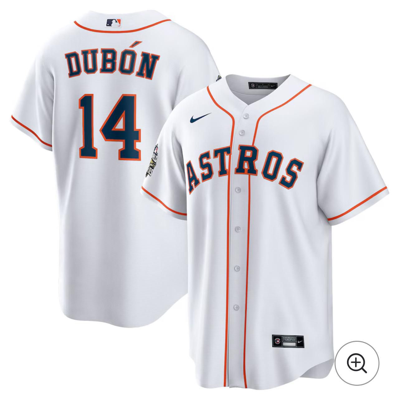 Houston Astros #14 Mauricio Dubon Nike White Home Jersey