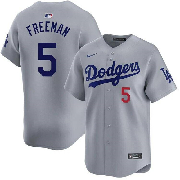 Los Angeles Dodgers #5 Freddie Freeman Gray 2025 Limited Stitched Baseball Jersey
