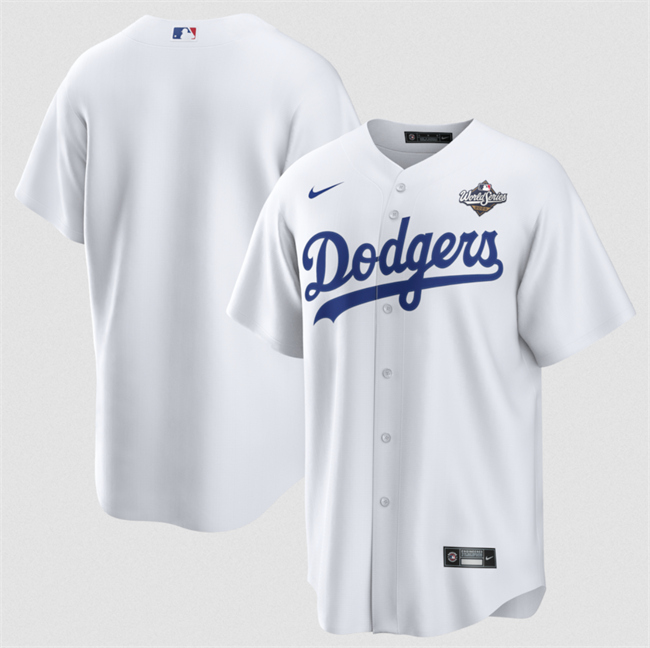 Los Angeles Dodgers Blank White 2025 World Series Home Cool Base Stitched Baseball Jersey