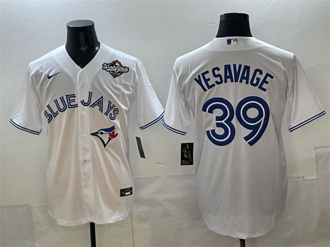Toronto Blue Jays #39 Trey Yesavage White 2025 World Series Home Cool Base Stitched Baseball Jersey