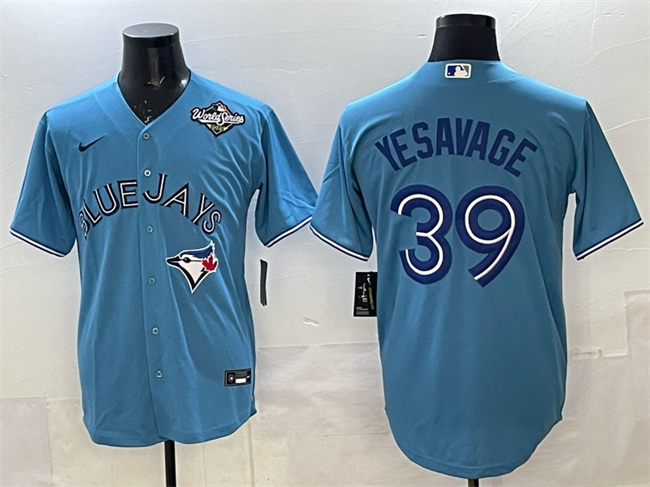 Toronto Blue Jays #39 Trey Yesavage Blue 2025 World Series Home Cool Base Stitched Baseball Jersey