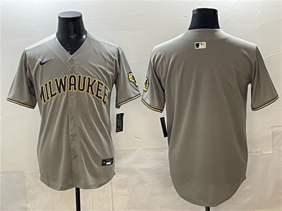 Milwaukee Brewers Blank Gray Home Limited Stitched Jersey Milwaukee Brewers Blank Gray Home Limited Stitched Jersey
