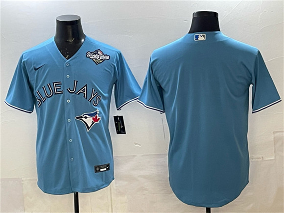 Toronto Blue Jays Blank Blue 2025 World Series Home Cool Base Stitched Baseball Jersey