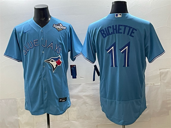 Toronto Blue Jays #11 Bo Bichette Blue 2025 World Series Flex Base Stitched Baseball Jersey