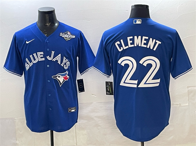 Toronto Blue Jays #22 Ernie Clement Blue 2025 World Series Cool Base Stitched Baseball Jersey