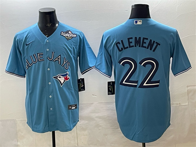 Toronto Blue Jays #22 Ernie Clement Royal 2025 World Series Cool Base Stitched Baseball Jersey