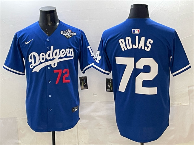 Los Angeles Dodgers #72 Miguel Rojas Royal 2025 World Series Patch Limited Stitched Baseball Jersey