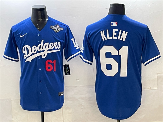 Los Angeles Dodgers #61 Will Klein Royal 2025 World Series Limited Stitched Baseball Jersey