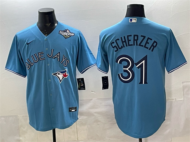 Toronto Blue Jays #31 Max Scherzer Blue 2025 World Series Cool Base Stitched Baseball Jersey