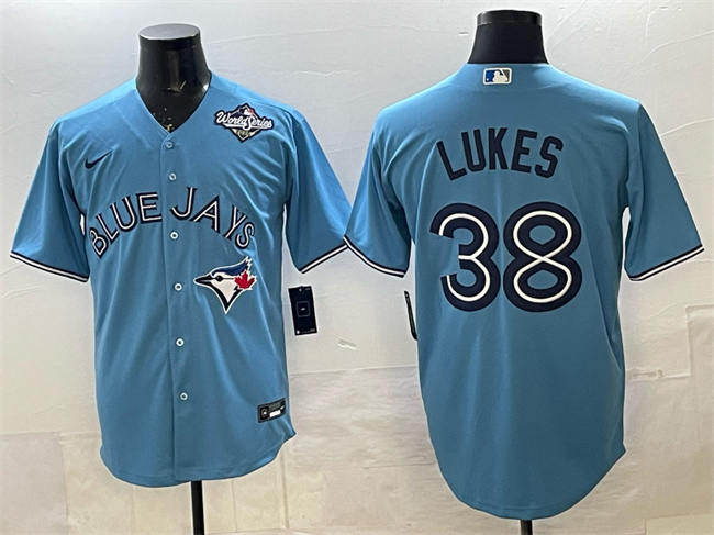 Toronto Blue Jays #38 Nathan Lukes Blue 2025 World Series Cool Base Stitched Baseball Jersey