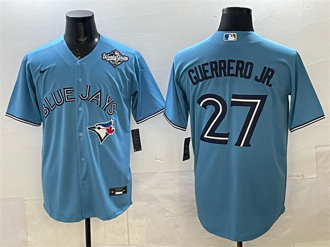 Toronto Blue Jays #27 Vladimir Guerrero Jr. Blue 2025 World Series Cool Base Stitched Baseball Jersey