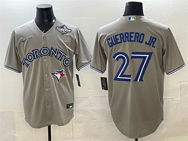 Toronto Blue Jays #27 Vladimir Guerrero Jr. Gray 2025 World Series Cool Base Stitched Baseball Jersey