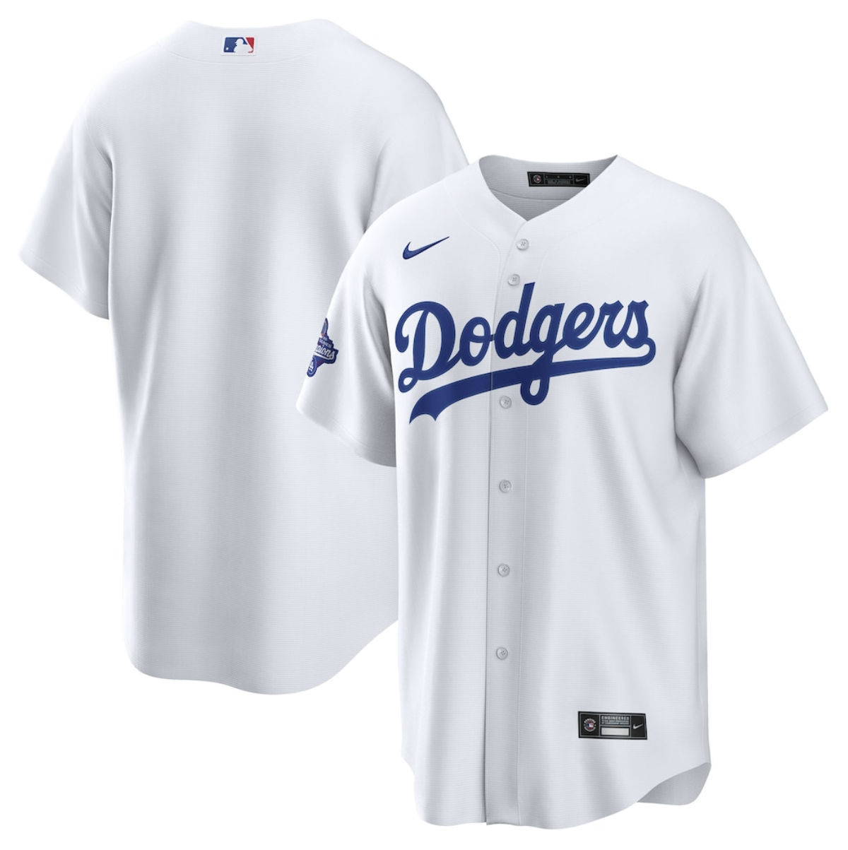 Los Angeles Dodgers Blank White 2025 World Series Champions Home Cool Base Stitched Baseball Jersey