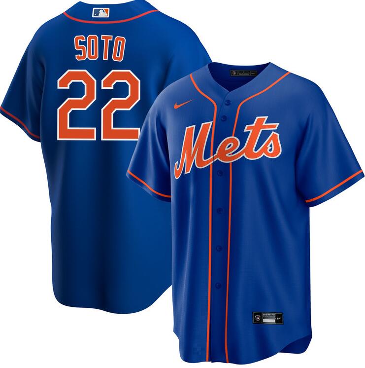 New York Mets #22 Juan Soto Royal 2024 Cool Base Limited Stitched Baseball Jersey