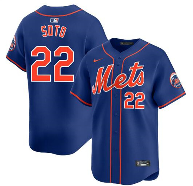New York Mets #22 Juan Soto Royal 2024 Alternate Limited Stitched Baseball Jersey
