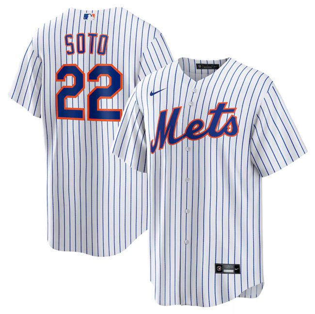 New York Mets #22 Juan Soto White 2024 Cool Base Limited Stitched Baseball Jersey