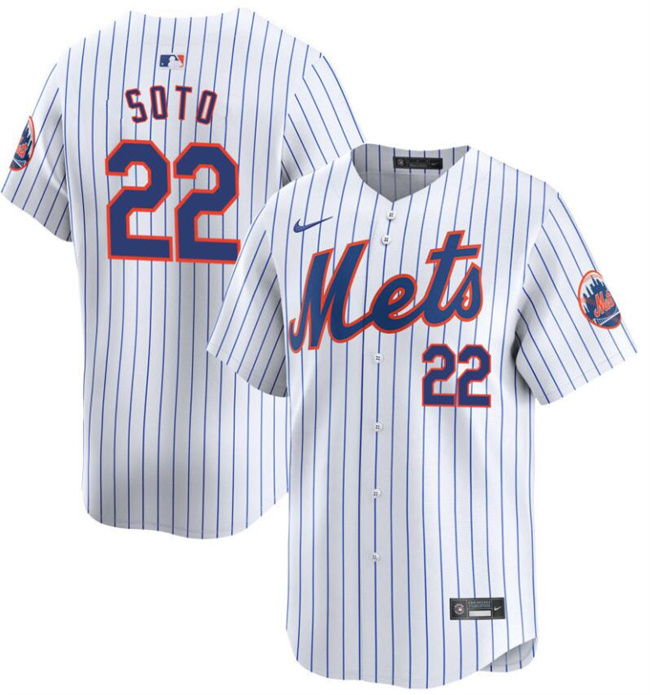 New York Mets #22 Juan Soto White Home Limited Stitched Baseball Jersey