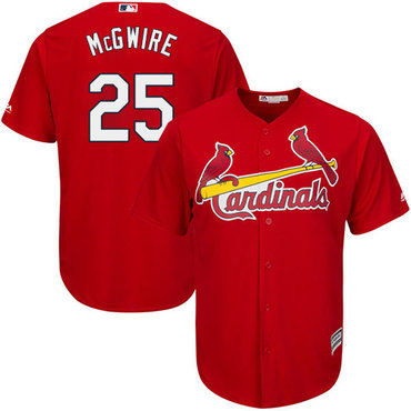 St Louis Cardinals #25 Mark McGwire Red Cool Base Stitched Baseball Jersey