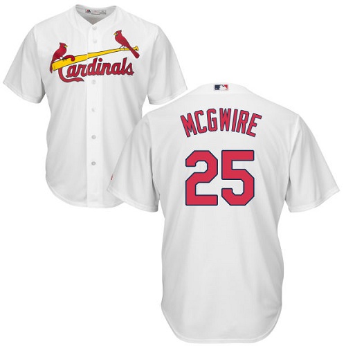 St Louis Cardinals #25 Mark McGwire White Cool Base Stitched Baseball Jersey